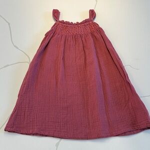 Gap baby cotton tank top dress mauve rose pink size 4